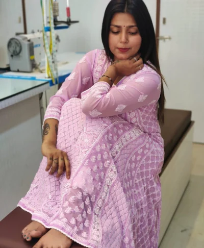 Georgette Anarkali kurti